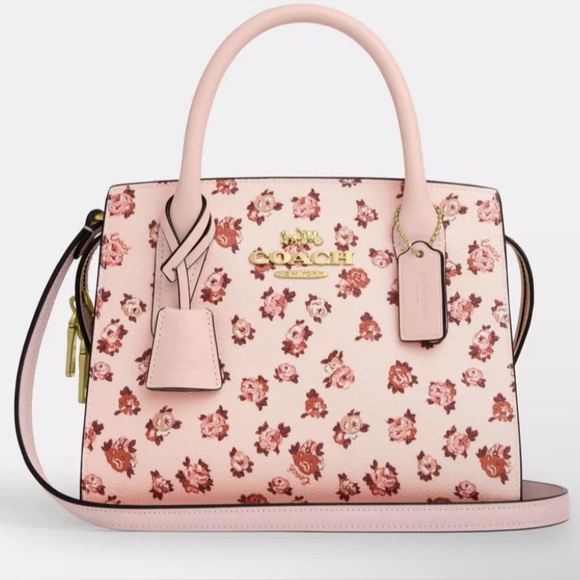 Coach Handbags - Coach Andrea Carryall Bag With Rose Print In Blush NWT SOLD OUT!!!!